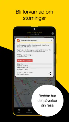 Trafiken.nu i Stockholm screenshot