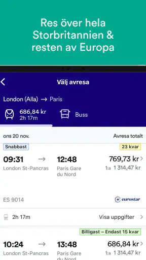 Trainline: Tågresor i Europa screenshot