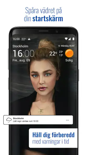 Transparent klocka och väder screenshot