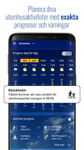 Transparent klocka och väder screenshot