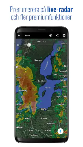 Transparent klocka och väder screenshot