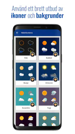 Transparent klocka och väder screenshot