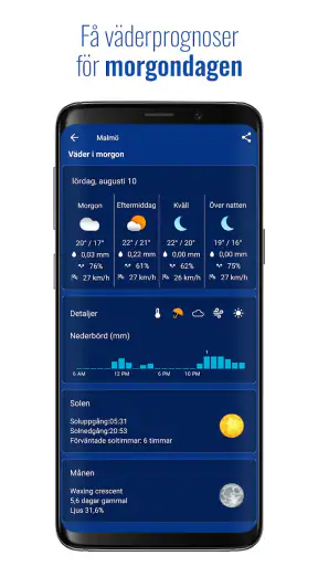 Transparent klocka och väder screenshot