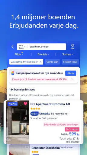 Trip.com: Hotell, Flyg, Tåg screenshot