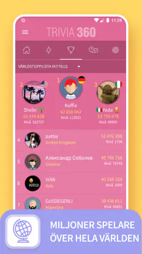 TRIVIA 360: frågesportspel screenshot