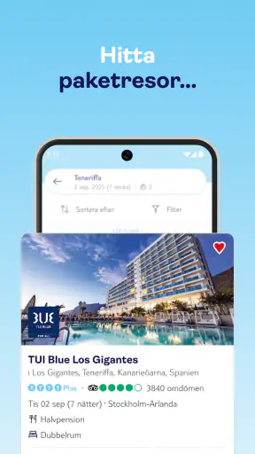 TUI Sverige boka flyg & hotell screenshot
