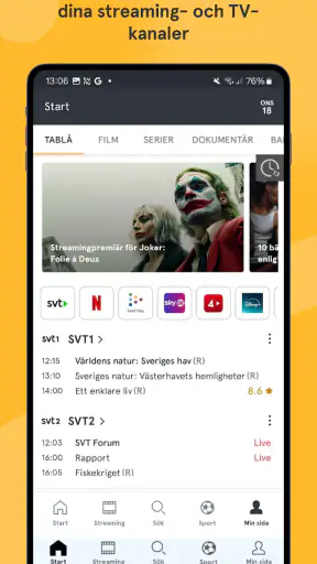 tv.nu - streaming & TV screenshot