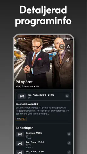 tv24.se: Svensk TV-guide screenshot