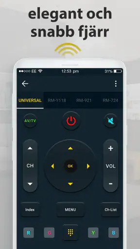 Universal Fjärrkontroll Tv screenshot
