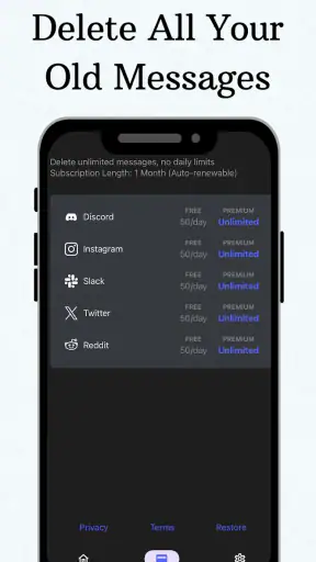 Unpost: Bulk Delete Messages screenshot