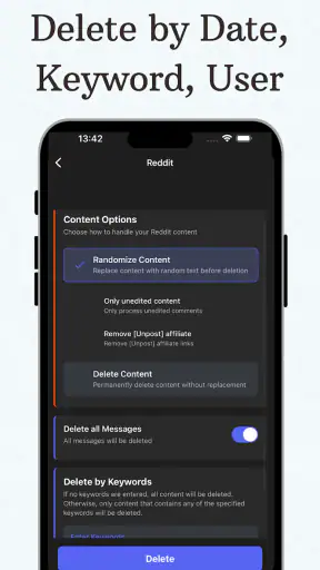 Unpost: Bulk Delete Messages screenshot