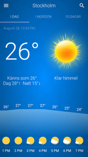 Väder Sverige screenshot