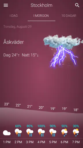 Väder Sverige screenshot