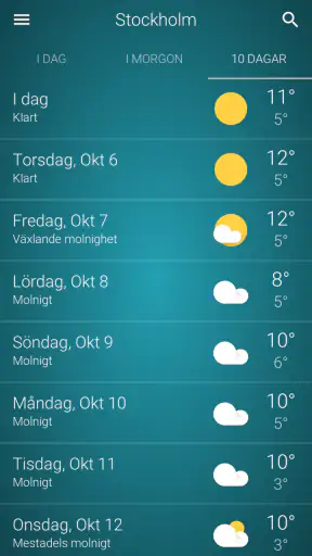 Väder Sverige screenshot