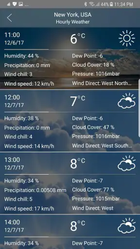 Väderprognos screenshot