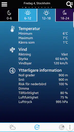 Vädret i Sverige screenshot