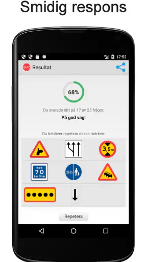 Vägmärken Quiz screenshot