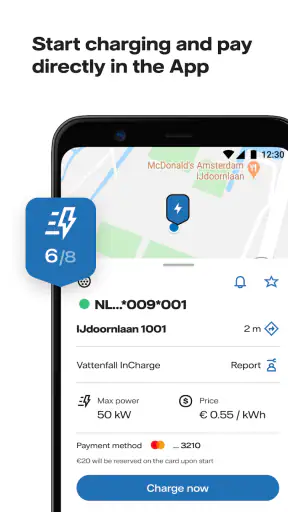 Vattenfall InCharge screenshot