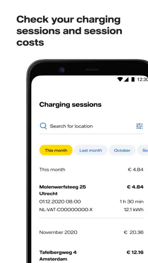 Vattenfall InCharge screenshot