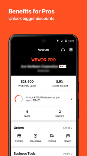 VEVOR screenshot
