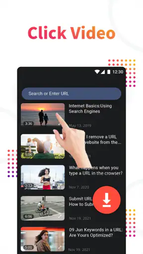 Video downloader, save video screenshot