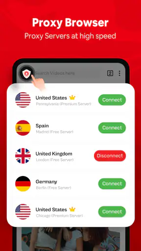 Video Downloader Proxy Browser screenshot