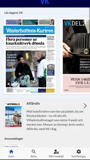 VK e-tidning screenshot