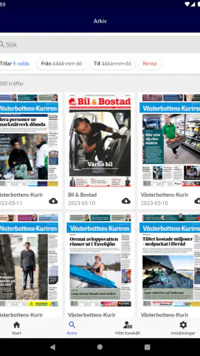 VK e-tidning screenshot