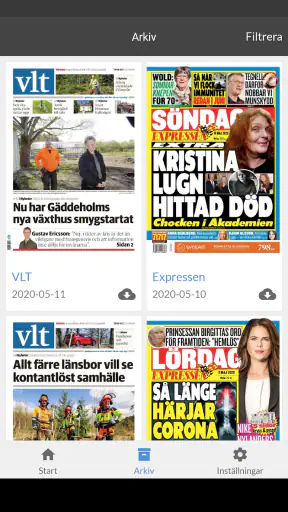 VLT e-tidning screenshot