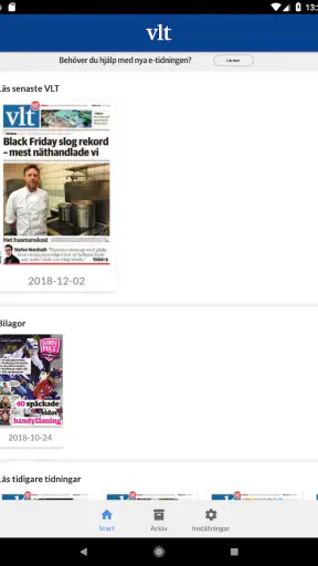 VLT e-tidning screenshot