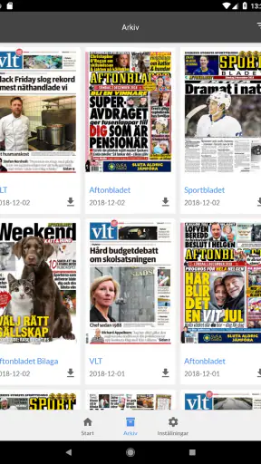 VLT e-tidning screenshot