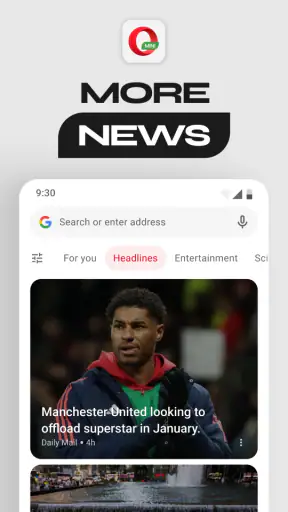 Webbläsaren Opera Mini screenshot