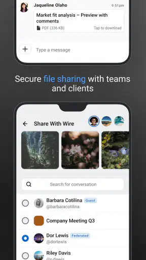 Wire – privata meddelanden screenshot