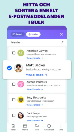 Yahoo Mail – Håll ordning screenshot