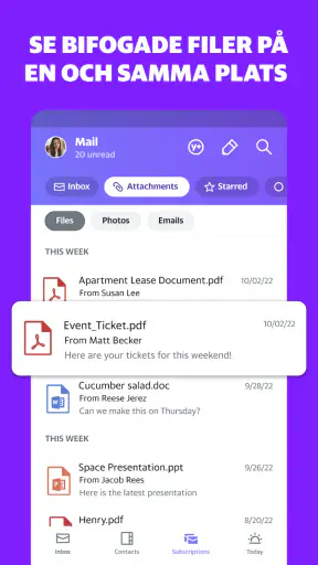 Yahoo Mail – Håll ordning screenshot