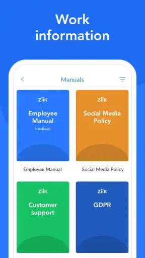 Ziik - Ditt sociala intranät screenshot