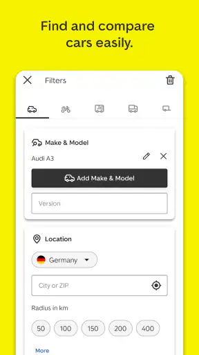 AutoScout24: Automobile market screenshot