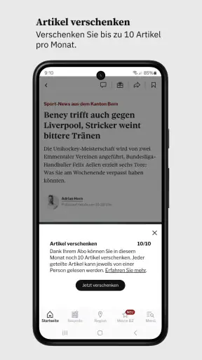 BZ Berner Zeitung Nachrichten screenshot