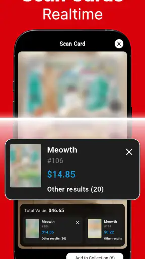 Card Value Scanner - MonX screenshot