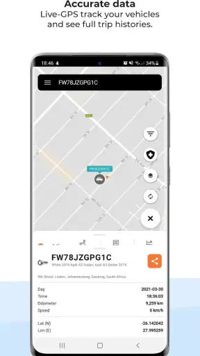Cartrack แอพลิเคชั่นบนมือถือ screenshot