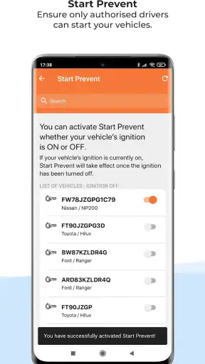 Cartrack แอพลิเคชั่นบนมือถือ screenshot