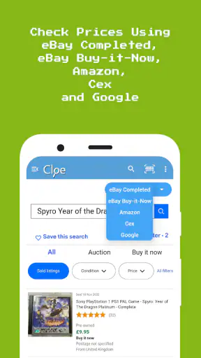 Cloe Completed Listing on eBay screenshot