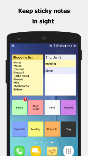ColorNote แผ่นจดบันทึก notepad screenshot