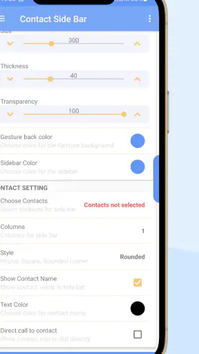 Contact Edge side bar screenshot