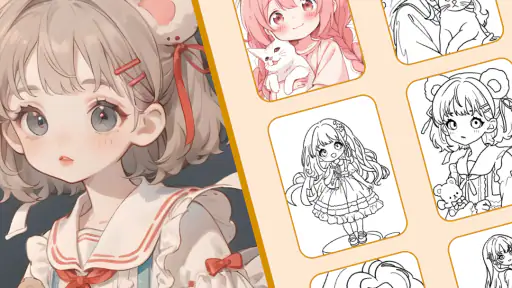 Cute Color: เกมระบายสีอนิเมะ screenshot