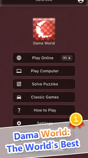 Dama World - Online Checkers screenshot