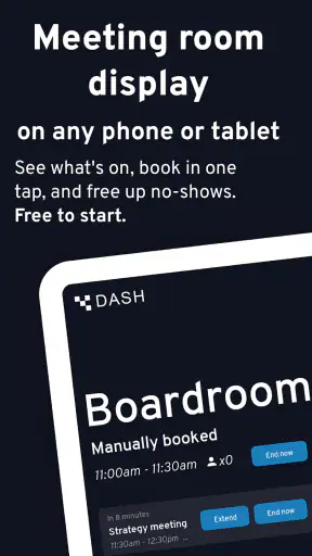 Dash - Meeting Room Display screenshot