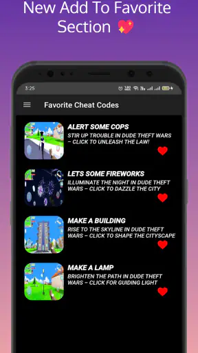 Dude Theft Wars, Cheat Codes screenshot
