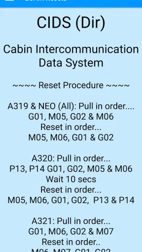 ECAM Resets + screenshot