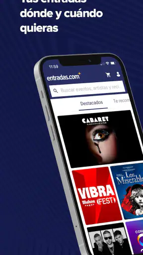 entradas.com - Compra entradas screenshot